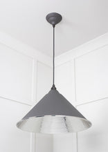 Load image into Gallery viewer, 45433BL Hammered Nickel Hockley Pendant in Bluff