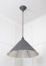 Load image into Gallery viewer, 45433BL Hammered Nickel Hockley Pendant in Bluff