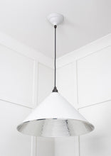 Load image into Gallery viewer, 45433F Hammered Nickel Hockley Pendant in Flock