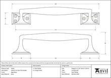 Load image into Gallery viewer, 45461 Aged Brass 230mm Art Deco Pull Handle