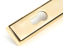 Load image into Gallery viewer, 45498 Aged Brass Hammered Newbury Slimline Espag. Lock Set