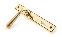 Load image into Gallery viewer, 45498 Aged Brass Hammered Newbury Slimline Espag. Lock Set