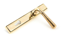 Load image into Gallery viewer, 45498 Aged Brass Hammered Newbury Slimline Espag. Lock Set