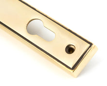 Load image into Gallery viewer, 45498 Aged Brass Hammered Newbury Slimline Espag. Lock Set
