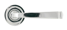 Load image into Gallery viewer, 45616 Polished Chrome Avon Round Lever on Rose Set (Art Deco)
