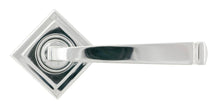 Load image into Gallery viewer, 45618 Polished Chrome Avon Round Lever on Rose Set (Square)