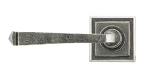 Load image into Gallery viewer, 45634 Pewter Avon Round Lever on Rose Set (Square)