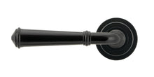 Load image into Gallery viewer, 45636 Black Regency Lever on Rose Set (Art Deco)
