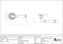 Load image into Gallery viewer, 45637 Black Regency Lever on Rose Set (Beehive)