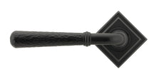Load image into Gallery viewer, 45654 Matt Black Hammered Newbury Lever on Rose Set (Square)