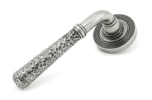 Load image into Gallery viewer, 45657 Pewter Hammered Newbury Lever on Rose Set (Beehive)