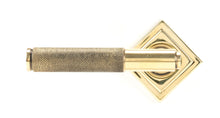 Load image into Gallery viewer, 45662 Aged Brass Brompton Lever on Rose Set (Square)