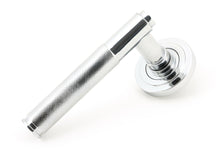 Load image into Gallery viewer, 45664 Polished Chrome Brompton Lever on Rose Set (Art Deco)