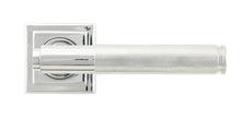 Load image into Gallery viewer, 45666 Polished Chrome Brompton Lever on Rose Set (Square)
