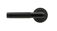 Load image into Gallery viewer, 45672 Black Brompton Lever on Rose Set (Art Deco)