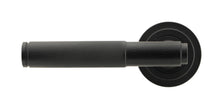 Load image into Gallery viewer, 45676 Matt Black Brompton Lever on Rose Set (Art Deco)