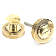 Load image into Gallery viewer, 45731 Aged Brass Round Thumbturn Set (Plain)