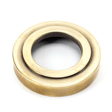 Load image into Gallery viewer, 45732 Aged Brass Round Thumbturn Set (Art Deco)