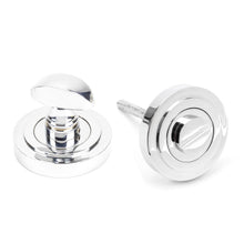 Load image into Gallery viewer, 45736 Polished Chrome Round Thumbturn Set (Art Deco)