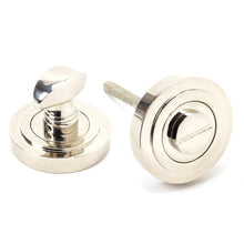 Load image into Gallery viewer, 45740 Polished Nickel Round Thumbturn Set (Art Deco)
