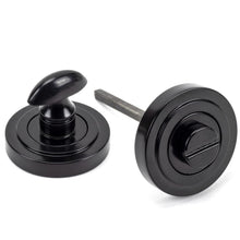 Load image into Gallery viewer, 45744 Black Round Thumbturn Set (Art Deco)