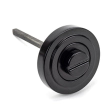 Load image into Gallery viewer, 45744 Black Round Thumbturn Set (Art Deco)