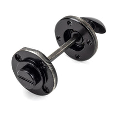 Load image into Gallery viewer, 45744 Black Round Thumbturn Set (Art Deco)