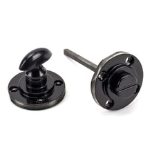 Load image into Gallery viewer, 45744 Black Round Thumbturn Set (Art Deco)