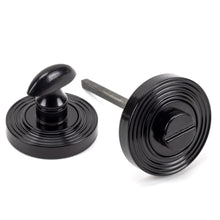 Load image into Gallery viewer, 45745 Black Round Thumbturn Set (Beehive)