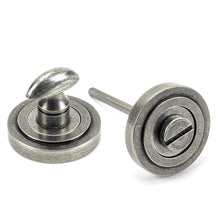 Load image into Gallery viewer, 45752 Pewter Round Thumbturn Set (Art Deco)