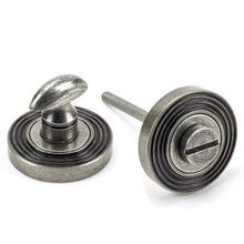 Load image into Gallery viewer, 45753 Pewter Round Thumbturn Set (Beehive)