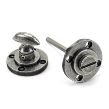 Load image into Gallery viewer, 45754 Pewter Round Thumbturn Set (Square)