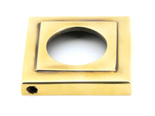 Load image into Gallery viewer, 45758 Aged Brass Newbury Lever on Rose Set (Square)