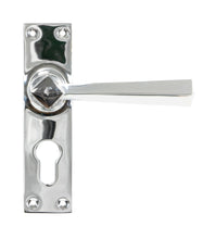 Load image into Gallery viewer, 45762 Polished Chrome Straight Lever Euro Lock Set