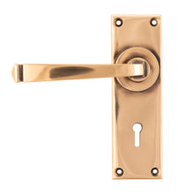Load image into Gallery viewer, 45787 Polished Bronze Avon Lever Lock Set