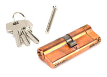 Load image into Gallery viewer, 45829 Polished Bronze 40/40 5pin Euro Cylinder KA