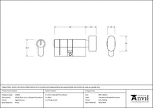 Load image into Gallery viewer, 45840 Aged Bronze 30/30 5pin Euro Cylinder/Thumbturn