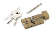 Load image into Gallery viewer, 45843 Aged Brass 30/30 5pin Euro Cylinder/Thumbturn