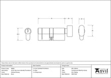 Load image into Gallery viewer, 45845 Polished Bronze 35/35 5pin Euro Cylinder/Thumbturn