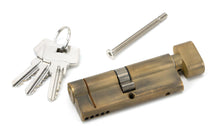 Load image into Gallery viewer, 45851 Aged Brass 40/40 5pin Euro Cylinder/Thumbturn