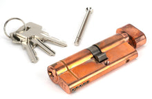 Load image into Gallery viewer, 45853 Polished Bronze 35T/45 5pin Euro Cylinder/Thumbturn