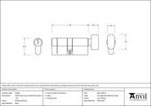 Load image into Gallery viewer, 45869 Polished Bronze 35/35 5pin Euro Cylinder/Thumbturn KA