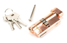 Load image into Gallery viewer, 45869 Polished Bronze 35/35 5pin Euro Cylinder/Thumbturn KA