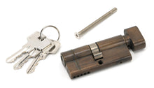 Load image into Gallery viewer, 45871 Aged Brass 35/35 5pin Euro Cylinder/Thumbturn KA