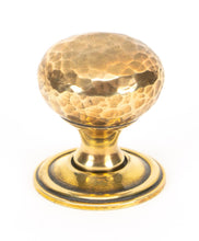 Load image into Gallery viewer, 46021 Aged Brass Hammered Mushroom Cabinet Knob 32mm