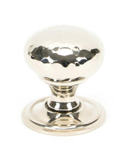 Load image into Gallery viewer, 46022 Polished Nickel Hammered Mushroom Cabinet Knob 32mm
