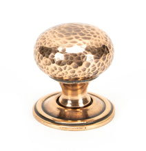 Load image into Gallery viewer, 46025 Polished Bronze Hammered Mushroom Cabinet Knob 32mm