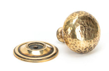Load image into Gallery viewer, 46026 Aged Brass Hammered Mushroom Cabinet Knob 38mm