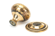 Load image into Gallery viewer, 46026 Aged Brass Hammered Mushroom Cabinet Knob 38mm