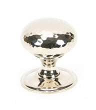 Load image into Gallery viewer, 46027 Polished Nickel Hammered Mushroom Cabinet Knob 38mm